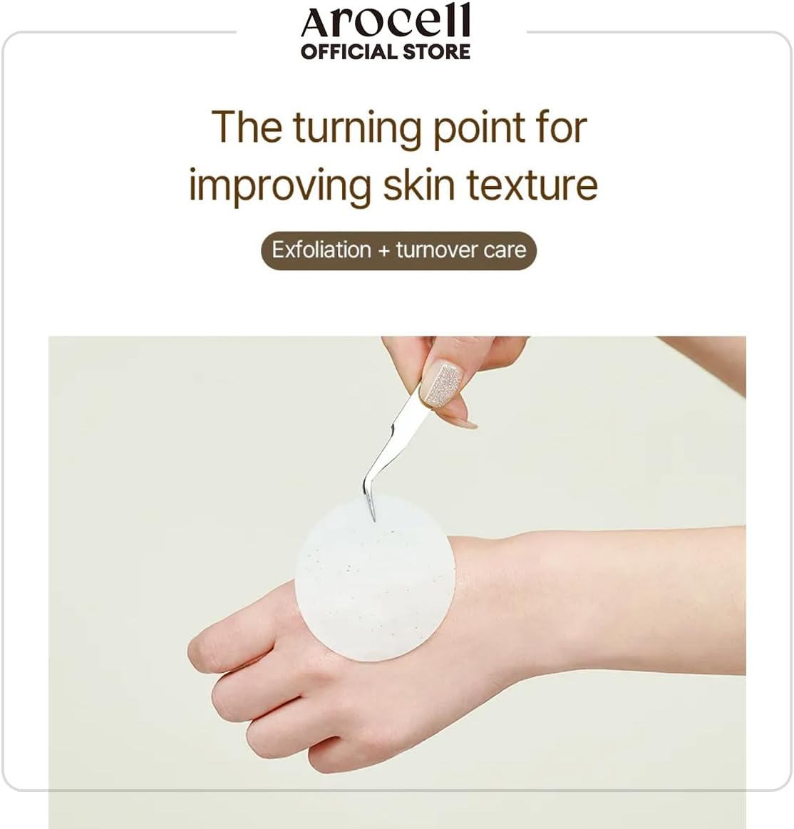 AROCELL Total Solution Ampoule Pad 100% Cotton 28 Sheets for Elasticity Moisturizing Exfoliation Skin Barrier Wrinkle Care Treatment with Hyaluronic Acid 10 Seed Oil Korean Skincare