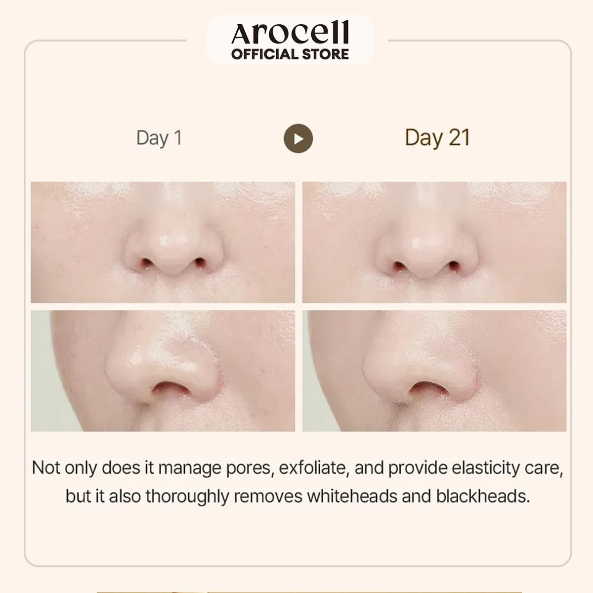 AROCELL Total Solution Ampoule Pad 100% Cotton 28 Sheets for Elasticity Moisturizing Exfoliation Skin Barrier Wrinkle Care Treatment with Hyaluronic Acid 10 Seed Oil Korean Skincare