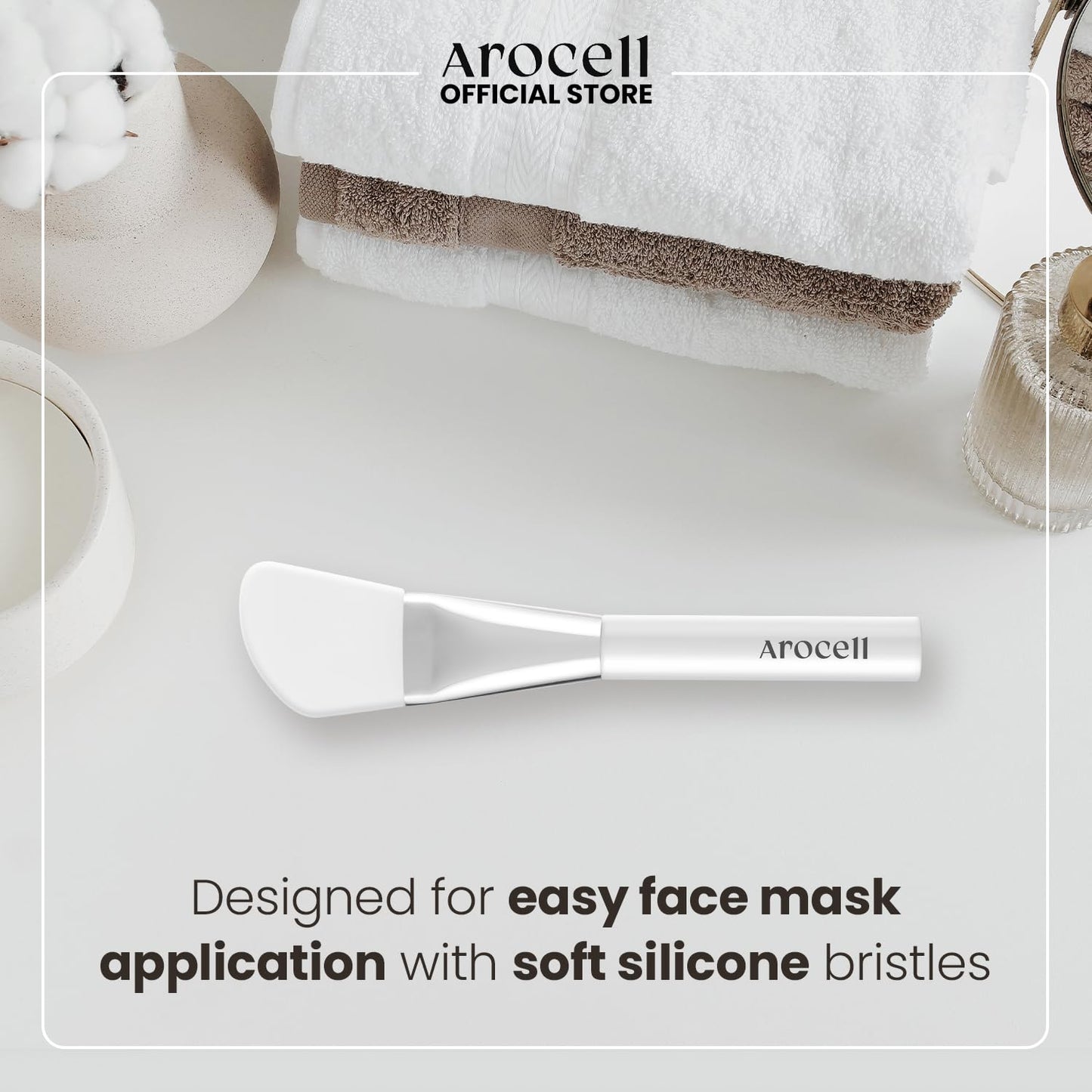 AROCELL Face Mask Soft Silicone Brush Skin Care Tools Moisturizer Applicator & Skincare Brush for Facials