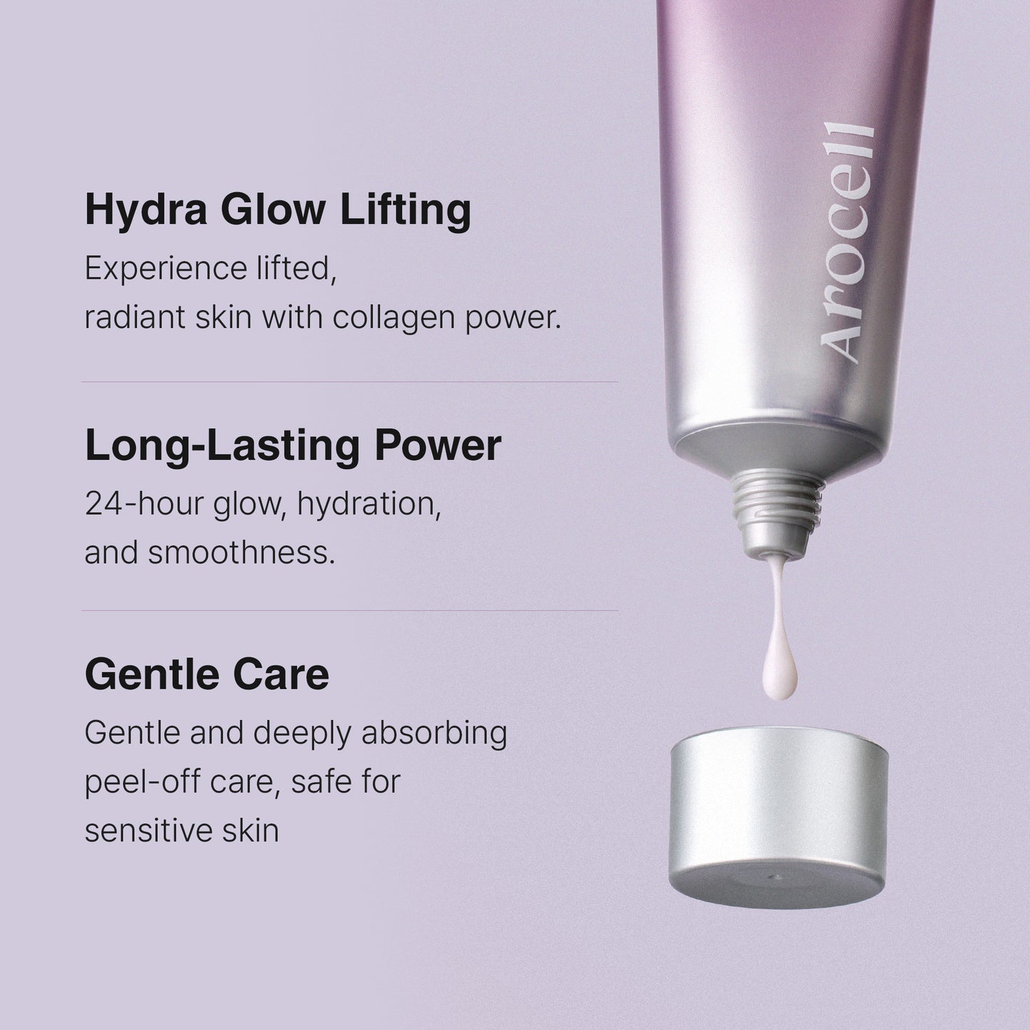 AROCELL Super Collagen Wrapping Facial Mask – Peel Off Face Mask Pack for Firmness and Elasticity Hydrating Exfoliating Skin Care