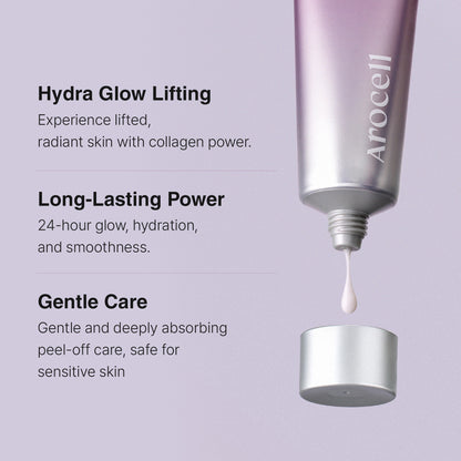 AROCELL Super Collagen Wrapping Facial Mask – Peel Off Face Mask Pack for Firmness and Elasticity Hydrating Exfoliating Skin Care