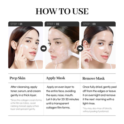 AROCELL Super Collagen Wrapping Facial Mask – Peel Off Face Mask Pack for Firmness and Elasticity Hydrating Exfoliating Skin Care